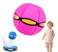 EastHedge Magic Ball,Magic Metaball Bouncing Ball,Pop Up Balls,Dual-Form Magic Metaball & Flying Saucer - Switchable Bouncing Balltoy with 6 Led Lights (Rose Red,1 pc)