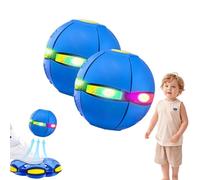 EastHedge Magic Ball,Magic Metaball Bouncing Ball,Pop Up Balls,Dual-Form Magic Metaball & Flying Saucer - Switchable Bouncing Balltoy with 6 Led Lights (Blue,2 pc)