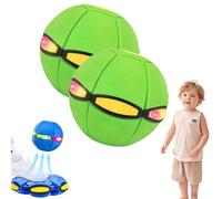 EastHedge Magic Ball,Magic Metaball Bouncing Ball,Pop Up Balls,Dual-Form Magic Metaball & Flying Saucer - Switchable Bouncing Balltoy with 6 Led Lights (Green,2 pc)