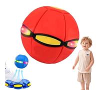EastHedge Magic Ball,Magic Metaball Bouncing Ball,Pop Up Balls,Dual-Form Magic Metaball & Flying Saucer - Switchable Bouncing Balltoy with 6 Led Lights (Red,1 pc)