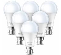 Eastiya Bright Bayonet Light Bulbs, 150 Watt Equivalent, Cool White 6000K | B22 LED 15W Energy Saving 1500 Lumen Strong Bright Bulbs for Bathroom Home Office Living Room Outdoor, Non-Dimmable, 6 Pack