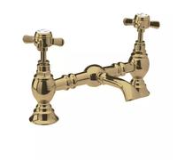 Eastlake Beaumont Brushed Brass Basin Mixer Tap - 2 Tap Hole