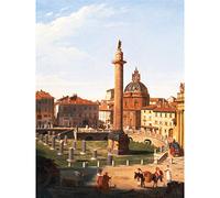 Eastlake View Trajan's Forum Rome Italian Painting Extra Large Wall Art Print Premium Canvas Mural