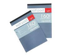 EASTLIGHT A4 5mm Squared Ruled Pad 80gsm 160 Pages - (Pack of 2)