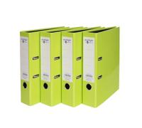 Eastlight A4 Bright Colour Lever Arch File 70mm Spine, Green, Pack of 4