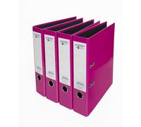 Eastlight A4 Bright Colour Lever Arch File 70mm Spine, Pink, Pack of 4