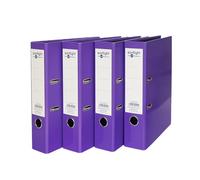 Eastlight A4 Bright Colour Lever Arch File 70mm Spine, Purple, Pack of 4
