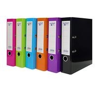 Eastlight A4 Bright Colour Lever Arch File Assorted, Pack of 6