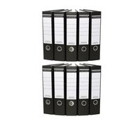 Eastlight A4 Lever Arch Files Black & White Pack of 10