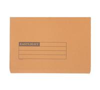 Eastlight Foolscap Full-Flap Manilla Document Wallet, Box 50, Colour Orange