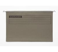 Eastlight Foolscap Suspension Files with Tabs and Inserts for Filing Cabinets, Made in UK, Recycled Manilla, Pack of 50