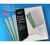 Eastlight Plastic Wallets A4, Punched Pockets Non Glare, Polly Pocket, Heavy Duty (Box 150)