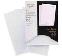 Eastlight Premium A4 Cut Flush Folders Top & Side Opening, Glass Clear Plastic Pocket Wallets, Box of 100