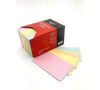 Eastlight Ruled Index Record Card (125 x 75mm) A7++ Assorted Colours Pack of 400