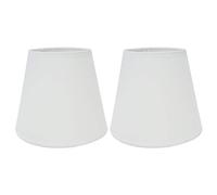 Eastlion 2 Pack Lampshade E14/E27 Light for Table lamp Wall lamp Crystal Chandeliers Lamp Shades,Top 3.9 x Height 5.5 x Bottom 6.2inches White