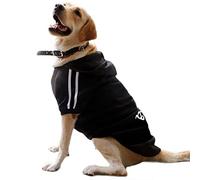 EASTLION Large Dog Warm Hoodies Coat Clothes Sweater Pet Puppy T Shirt,Black 4XL