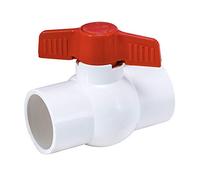 Eastman 20119 Schedule 40 PVC Ball Valve, White, 1-1/2" Slip