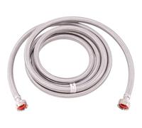 Eastman 48640 Stainless Steel Washing Machine Hose - Single, Silver, 10'