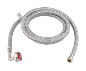 Eastman 6 foot Dishwasher Supply Line, 3/8 Inch Compression x 3/4 Inch FHT Elbow, Braided Stainless Steel Dishwasher Connectors, 41043
