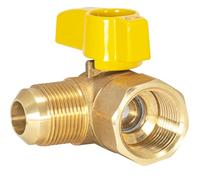 Eastman 60029 3/4 Inch FIP x 5/8 Inch OD Angle Gas Ball Valve with 1/4-Turn Handle, Brass Plumbing Fitting Flare