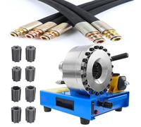 Eastnmythet Hydraulic Hose Crimper 10-30 mm Hose Crimping Tool with 8 Set Dies for Plumbing Pipes, 35MPa High Pressure Crimping Machine