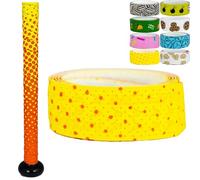 Easton | 1.10mm Flow Tack Bat Grip | Baseball / Softball | Orange & Yellow Pixel