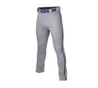 Easton Rival+ Baseball Pant, 2021, Adult, Solid Color, Piped Baseball Pant Grey/Navy