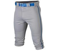 Easton RIVAL+ KNICKER Piped Baseball Pant, Grey/Royal, Adult, Small