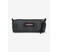 Eastpak Benchmark Single Pencil Case - Compact Zipped Stationery Pouch with Large Main Compartment, 6 x 20.5 x 7.5 cm - Checker Grey
