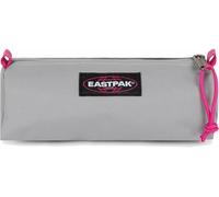 Eastpak Benchmark Single Pencil Case - Compact Zipped Stationery Pouch with Large Main Compartment, 6 x 20.5 x 7.5 cm - Kontrast Grey Pink