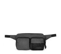 Eastpak Double Crossbody - 3L Water-Resistant Bag with Dual Front Zip Pockets, Adjustable Strap, Quilted Back, Black Denim, 9.6 x 3.5 x 5.1 inches, 3L