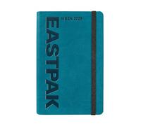 Eastpak Official Eastpak 2026 Diary, 12 Month Midi Weekly Planner, Weekly Planner with 192 Pages, Elastic, Storage Pocket, Bookmark, 2026 and 2027 Calendar, 9 x 14 cm, Teal