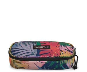 Eastpak Oval Single Pencil Case - Organised Stationery Pouch with Internal Compartments and Zip Pocket, 5 x 22 x 9 cm - Brize Retro Navy