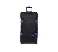 EASTPAK Tranverz L Large Suitcase 121L (79 x 40 x 33 cm), Durable Rolling Luggage, Lightweight Travel Bag with Double Compartments, Telescopic Handle & TSA Lock - Kontrast Black Blue