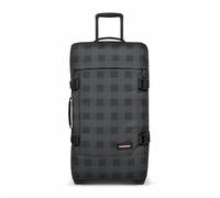 EASTPAK Tranverz M - 78L Large Wheeled Luggage with Dual Compartments, TSA Lock, Compression Straps & Smooth-Wheeling System, Checkered Dark Grey, Tranverz