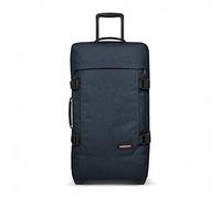 Eastpak Tranverz M Medium Suitcase 78L (67 x 35.5 x 30 cm), Durable Rolling Luggage, Lightweight Travel Bag with Double Compartments, Telescopic Handle & TSA Lock - TRIPLE DENIM