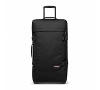 Eastpak Tranverz M Medium Suitcase 78L (67 x 35.5 x 30 cm), Durable Rolling Luggage, Lightweight Travel Bag with Double Compartments, Telescopic Handle & TSA Lock - BLACK