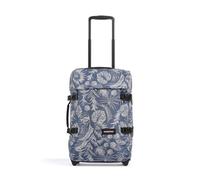 Eastpak Tranverz S Cabin Luggage 42L (51 x 32.5 x 24 cm), Durable Rolling Suitcase, Lightweight Carry-On with Double Compartments, Telescopic Handle & TSA Lock - Brize Blue Beige