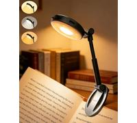 EastPin Book Light Clip on Reading Light for Books in Bed Eye Caring 18 LED | Rechargeable, 3 Colours Stepless Dimming Memory Timer Night Reading Lamp, Stocking Fillers Kids Secret Santa Gifts for Women