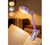 EastPin Kids Reading Light for Books in Bed at Night, Rechargeable, 18 LED | 3 Colours, Stepless Dimming, Memory Timer Reading Lamp, Christmas Presents for Girls Boys, Stocking Fillers Kids, Purple