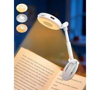 EastPin Reading Light for Books in Bed: 18 LED Rechargeable Book Light with Timer & Memory, 3 Lighting Modes Stepless Dimming Portable Night Study Reading Lamp, Readers Gifts for Men Women Kids, White