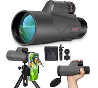 15X56 Monocular Telescope for Bird Watching Hiking Camping Wildlife Viewing, Adjustable Eyecup, Fully Multi-Coated Lenses, Rubber Armor, Non-Slip Grip, Fogproof, Waterproof