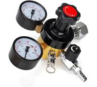 Eastpole Dual Gauge CO2 Regulator Beer Keg Pressure， Quick Disconnect Beer Regulator with Safety Pressure Relief Valve 0-60 PSI 0-3000 Tank Pressure
