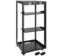 Eastrexon 20U Server Rack w/ 2 Racks, Versatile Open Frame IT Rack - Wall-Mount, Rotate and Push w/Ease, AV Rack w/Top & Bottom Panels, Hook and Loop Straps for 19" Stereo/Data/IT/Computer Equipment