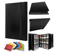 Eastrise 9-Pocket Trading Card Binder, Pocket Trading Card Album, 20 Pages Holding 360 Pockets, Durable PU Album for MTG, Pokemon, Yu-Gi-Oh, Football, and Sports Cards (Black/20 Sheets 360 Pockets)