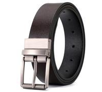 Eastrise Belts for Men, Men's Reversible Leather Belt with 360° Rotating Buckle, Dual-Color Black & Coffee, Great for Jeans, Casual, Cowboy & Work Wear