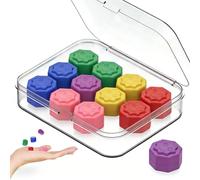 Eastrise Korean Gonggi Game Stone Set - Gon Gi Gongni Weighted Stones with Storage Box - Traditional Pebble Set for Squid Game Fans, Family Gatherings & Skill-Based Fun (12 Pcs)