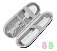 Eastrise Toothbrush Travel Case with 2 Toothbrush Head Cover Caps,Designed to fit Oral-B,Philips Sonicare Electric toothbrushes and Ordinary toothbrushes,Keeps Toothbrush Fresh and Clean (Blue)