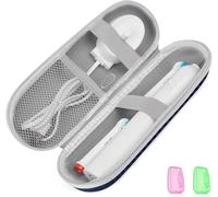 Eastrise Toothbrush Travel Case with 2 Toothbrush Head Cover Caps,Designed to fit Oral-B,Philips Sonicare Electric toothbrushes and Ordinary toothbrushes,Keeps Toothbrush Fresh and Clean (Black)