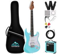EASTROCK 39 Inch Complete Electric Guitar Starter Kit, Full Size with 10W Amplifier, Pack with All Accessories, Strings, Reeds, Tremolo Bar, Handle and Bag